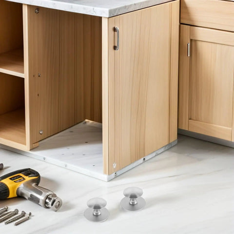 Removable Stainless Steel Cabinet Handles With Self Adhesive Backing No Drill No-Punch Stick-On Pulls For Sliding Glass Doors And Cabinets Easy Install Hardware For Living Spaces 5 Pack installed on light wood cabinet door
