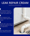 Transparent Waterproof Sealant Rapid Dry Spray Plugs Any Crack No Sweat Forms An Invisible Polymer Barrier on pipes.