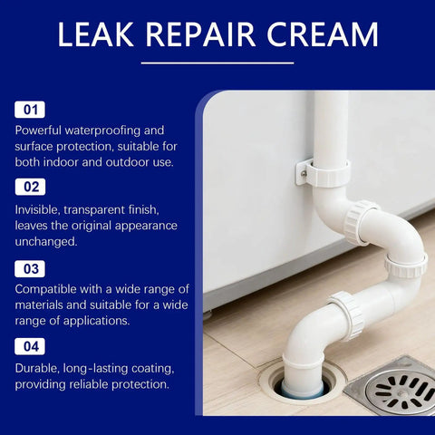 Transparent Waterproof Sealant Rapid Dry Spray Plugs Any Crack No Sweat Forms An Invisible Polymer Barrier on pipes.