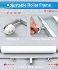 Adjustable roller frame for 18 Inch Heavy Duty Microfiber Paint Roller Kit With Telescopic Pole Non Shedding Medium Nap Covers For Zero Bristle Drama Quick Coat Wall Ceiling And Concrete Painting Jobs.
