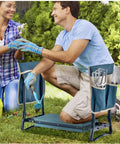 Dog Grooming And Bath Bench For Sit Or Kneel Comfort, Foldable Portable Pet Grooming Bench With Cushioned Seat And Easy Grip Handles
