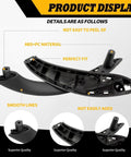 Front Left And Right Inner Door Pull Handles For BMW 3 Series F30 F31 2012 Through 2018 320i Replacement Inner Trim Door Handle Set OEM Style No Fuss Direct Fit Easy Install Long Lasting High Quality black ABS+PC material pair