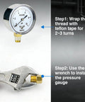Step-by-step installation of 2.5 Inch Diaphragm Pressure Gauge For Low Pressure Gas And Vacuum Micro Precision With Radial Mount NPT 1/4 Inlet 0-10 PSI Range High Sensitivity Capsule Gauge For Spot On Micro Pressure Readings