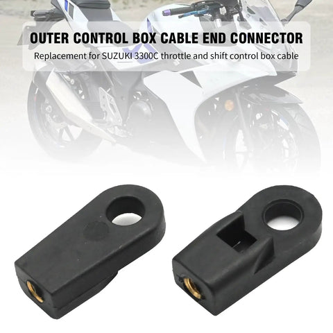 Outboard Control Box Cable End Connectors Two Pack No Brainer Replacement ABS Copper For Suzuki 3300C in foreground
