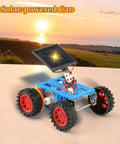 Totally Solar Powered STEM Car Kits For Kids 8 9 10 11 12 13 Kid Friendly Hands On Robotics And Coding Projects With Four Solar Cars No Batteries Required Perfect Classroom Gift For Boys And Girls solar-powered car on table