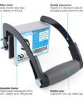 Two Pack Plywood Carrier Clamp Set for Lifting Drywall and Panel Moving, ergonomic handle and adjustable aluminum clamp