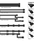 Cables and connectors from 650W 80 Plus Gold Certified Non Modular ATX Power Supply With 6 Plus 2 Pin Connectors