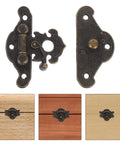 Vintage Jewelry Box Latch Kit Zinc Alloy Toggle Lock for Wooden Cases and Small Trunks, 20 Piece DIY Repair Set