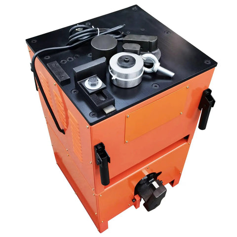 Badass 110V 1700W Electric Rebar Bender And Cutting Machine With Foot Switch For Round Steel Rods Up To.98 Inch Diameter top view showcasing components.