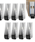 Heavy Duty Vertical Track Roller Wheel For Sliding Doors And Barn Cabinets With An Anti Wobble Bottom Guide, showing multiple silver rollers.
