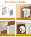Installation guide for magnetic cabinet locks for baby proofing, no drill easy install, 10 locks and 2 keys, keep cabinets kid safe.