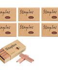 Rose Gold Staples Refill Kit With 7000 Premium 26 By 6 Standard Size Staples, 12mm Width, 7 Box Pack, stainless steel with rose gold plating.