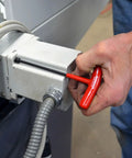 Using 8 Piece Hex T-Handle Set With Stand, 2 To 10mm Sizes, Multicolor, Solid Steel Handles, Ergonomic Grip For Comfort on machinery