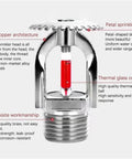 No Nonsense Rock Solid 68 Degree Fire Sprinkler Head Featuring Slick Side Hidden Design and thermally sensitive glass column.