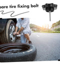 Man using Spare Tire Bolt Adapter For Secure Mounting And Easy Install Ready To Roll Heavy Duty Tire Hold Down Bolt Compatible With Multiple Models Long Lasting Precision Machined For Reliable Fit And Enhanced Safety.