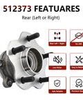 AWD Rear Wheel Hub Bearing 512373 Fits Nissan Juke 2011 2017 And Nissan Rogue 2008 2020 Wheel Hub Assembly Replacement Without ABS