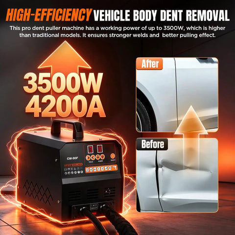 Beefed Up Three Point Five KW Stud Welder Dent Puller With LED Digital Control Panel 110V 4200A repairing vehicle dents