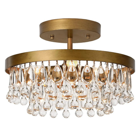 Modern Black Crystal Raindrop Chandelier Dope Round Tiered Pendant Light Fixture For Entryway Kitchen And Closet 1 Light 40W E12