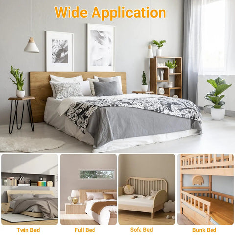 Rock Solid Galvanized Bed Rail Brackets 4 Pack With 32 Heavy Duty Screws Rust Proof Steel Frame Supports For Beds Easy No Mortise Setup in styled bedroom.