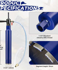Pro core drill bit 2-1/2 in DaduoRi with SDS water adapter, 14 in depth, blue welded concrete bit