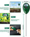 Soil Moisture Meter For Lawn And Garden Care, Accurate Hygrometer Sensor, 10.23 Inch Probe, Green with step-by-step usage