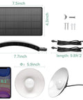 Dual Head Solar Pendant Lights For Shed And Outdoor Use IP65 Waterproof LED Hanging Lighting hardware and dimensions