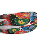 Colorful floral patterned fabric of U Shaped Travel Neck Pillow For Long Haul Flights, super comfy ergonomic head and neck support.
