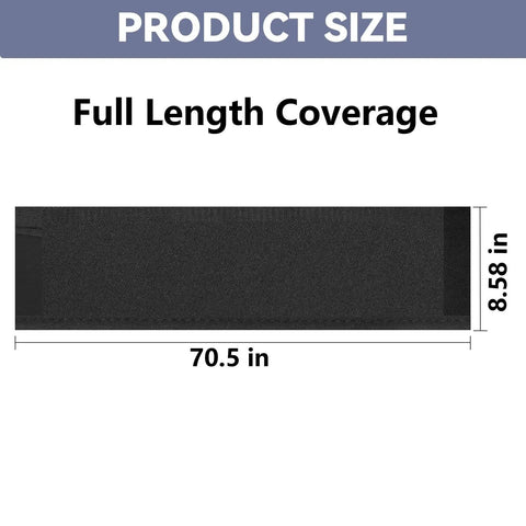 Neoprene Shop Vac Hose Cover dimensions graphic, full length 70.5 x 8.58 inches, product size details displayed.