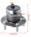 Pair Rear Wheel Bearing And Hub Assembly Replacement For Outlander 2011 2012 And Outlander Sport 2011 2012, Lancer 2008 2009 And Lancer 2010 2017, FWD Only, 512394 HA590550, Two Bearing Hubs Kit, front view with dimensions shown.
