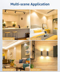 Multi-scene application of Straight Forward Top Notch GU10 Led Bulbs 4 Watt 350 Lumen 2700K Soft White Non Dimmable Track And Recessed Lighting Bulbs.