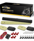 3X Smoke White 12LED Cab Marker Roof Running Top Lights Kit With Wire Harness For Silverado And Sierra 2007 To 2014 Trucks