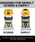 Designed for DeWalt DCW600 & DWP611 routers, compatible with Carbon Fiber Radius Guide Circle Cutting Jig Pro Grade Base Plate For Trim Routers 1.6 To 37 Inch Circles Fits DeWalt DCW600 DWP611 Bolt On Precision Made In USA