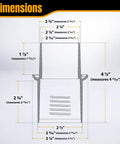Pwercat 2-1/2 To 2-1/4 Inch Dust Collection Reducer Adapter Hose Converters Fit Shop Vac And Woodworking Systems technical dimension diagram
