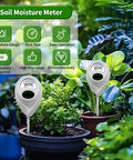 Deep Probe Soil Moisture Meter With 11.02 Inch Long Sensor for indoor outdoor plants hygrometer water monitor in garden setting