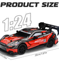 Dope High Speed 4WD Drift RC Car With LED Lights, Dual Batteries, 1:24 Scale Remote Control Vehicle shown with dimensions