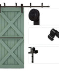 9 Ft Ceiling Mount Sliding Barn Door Hardware Kit For 54 Inch Wide Single Wood Door Built Tough Steel Smooth And Quiet Operation