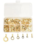 Top Tier Brass Cable Lugs Kit With 150 PCS Ring Terminals For All Your Wiring Projects From M3 To M10 Non Insulated Crimp Connectors That Are Super Durable And Conduct Electricity Like A Charm Right Now! brass ring terminals in a plastic organizer