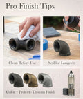 Cleaning and sealing 10 Pack One Half Inch Malleable Cast Iron Pipe Elbows 90 Degree Fittings for threaded black pipes