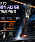 60KN Electric Copper Pipe Crimping Tool, Fast Mini Press Machine For Plumbing Jobs shown crimping copper pipe with robust design.