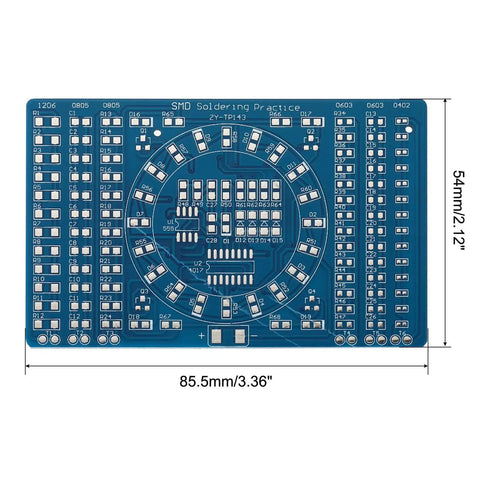 Beginner Soldering Practice Board Kit For DIY Electronics Prototype PCB Project With SMD SMT LED Flashing Light 3 To 12V 85.5x54mm