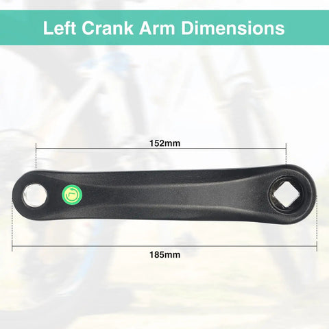Aluminum Bicycle Crank Arm Left Arm For Mountain Road City Folding EBikes 152mm 165mm 170mm Length Fits 9 16 Inch Pedals