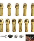 Brass Collet Set For Your Rotary Tool, 16 Pcs Drill Chuck And Collet Nut Kit, Easy Keyless Quick Change Accessory shown with tools