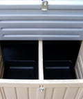 Snap Lock Large Chicken Coop removable nesting dividers viewed from top inside, durable plastic construction for safe hen housing.