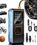 Cordless Tire Inflator Air Compressor With Digital Pressure Gauge Ultra Fast 150 PSI Portable Pump for car, bike, motorcycle, balls