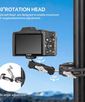 Heavy Duty Clamp Mount With 360 Degree Ballhead holding Canon camera on pole