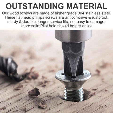 Number Eight Thirty Two By Quarter Inch Flat Head Phillips Drive Machine Screws With Rust Proof Finish For Top Shelf DIY Builds And Heavy Duty Upgrades That Offer No Sweat Operation And Kickass Value