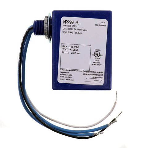 NPP20 Sensor Module With Remote Mount Blue NLIGHT Power Pack 120V 50 To 60 Hz A Plus Capable NPP20 Series Industrial Switch