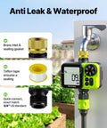 Sprinkler Timer For Garden Hose Programmable Watering Timer With Rain Delay showing digital display and hose connection