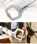 Two Pack 11 Inch Locking C Clamp Set, Heavy Duty Locking Pliers With Adjustable Jaws, Wide 3.4 Inch Opening for woodworking