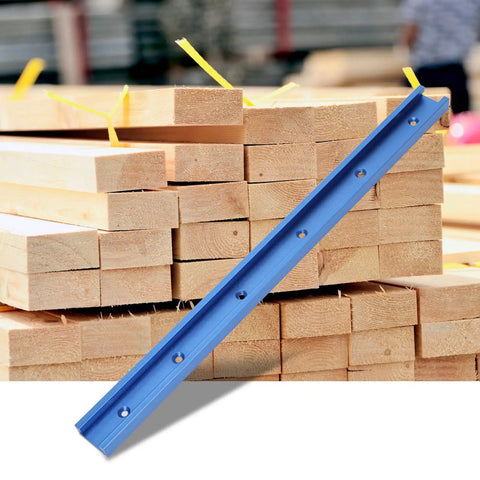 Pro Grade Aluminum T Slot Miter Jig Tool For Woodworking Router Tables with timber stack